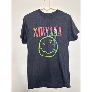 Nirvana T-Shirt Woman’s Size Medium NEW Charcoal Gray Multicolor Graphic